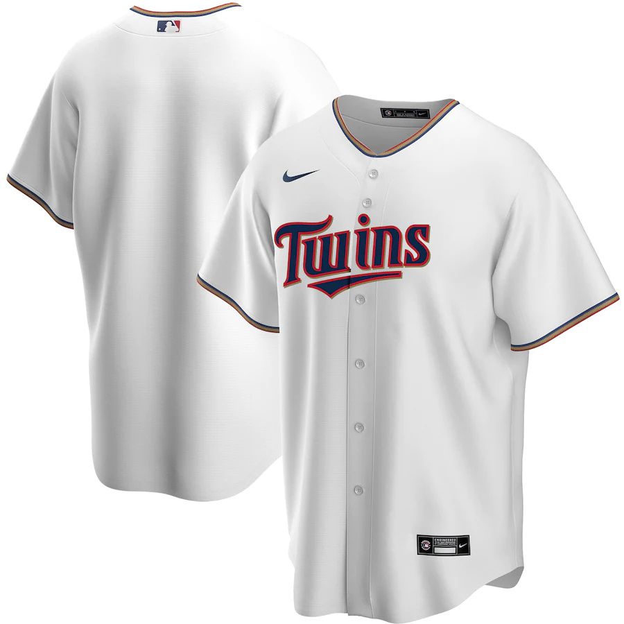 Mens Minnesota Twins Nike White Home Replica Team MLB Jerseys->minnesota twins->MLB Jersey